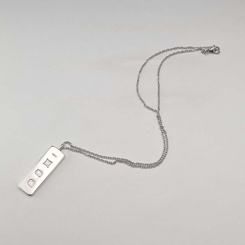 1978年 英国 純銀製 インゴットペンダント 16g ネックレス付