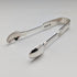 1905 British antique sterling silver tea caddy spoon and tongs, James Deakin & Sons, in case