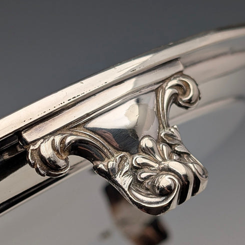 1898 年英國古董鍍銀薩爾瓦直徑 31 公分埃爾金頓