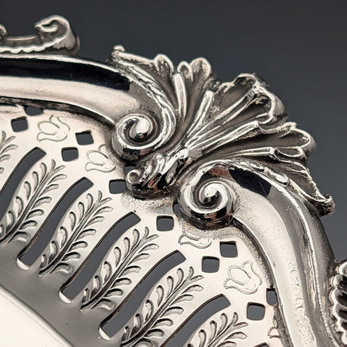 加拿大復古鍍銀圓形無腳薩爾瓦直徑 37 厘米