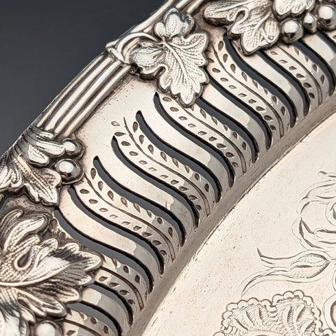 英國復古鍍銀圓腿薩爾瓦直徑36厘米