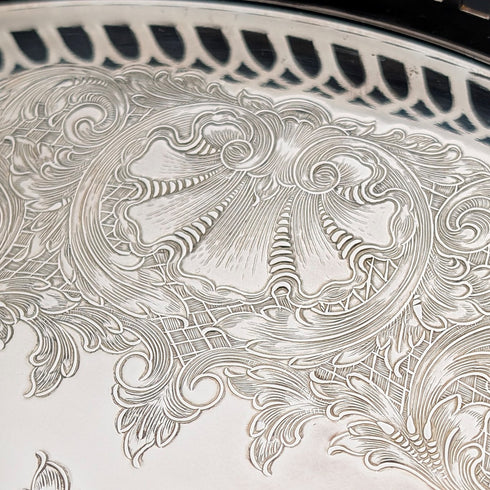 英國復古鍍銀八角形盤 Parkin 盒裝