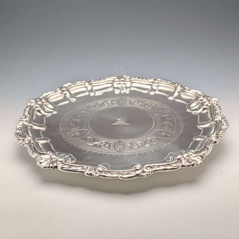 1908 年英國古董純銀藥膏直徑 30 公分 624 克 William Devenport