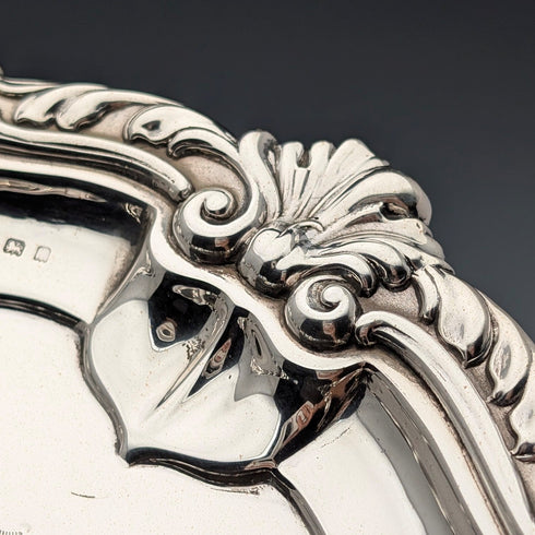 1908 年英國古董純銀藥膏直徑 30 公分 624 克 William Devenport