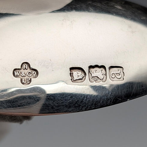 1896年 英国アンティーク 純銀製 ティーキャディースプーン Horace Woodwood