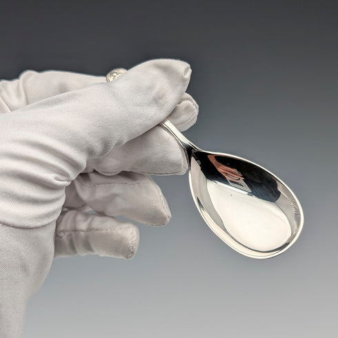 1896年 英国アンティーク 純銀製 ティーキャディースプーン Horace Woodwood