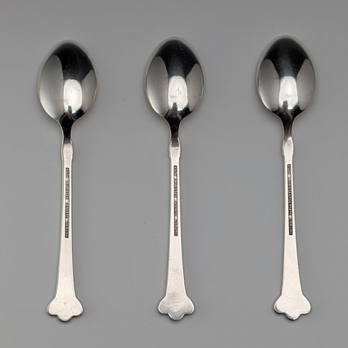 北欧ヴィンテージ エナメル装飾 純銀製 コーヒースプーン3本セット 計28g