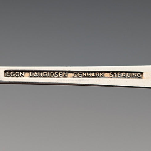 北欧ヴィンテージ エナメル装飾 純銀製 コーヒースプーン3本セット 計28g