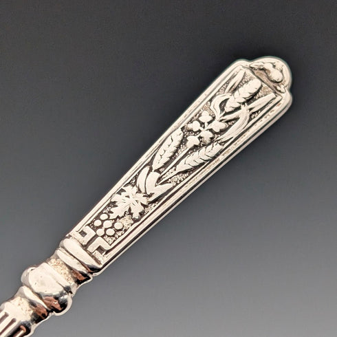 1885年 英国アンティーク 純銀製ティースプーンx6 計76g John Round