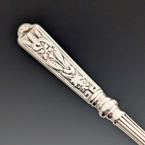 1885年 英国アンティーク 純銀製ティースプーンx6 計76g John Round