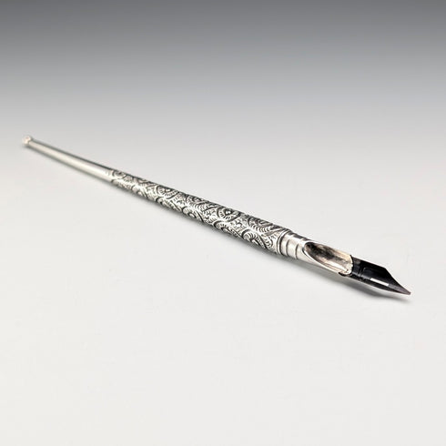 1902年 英国アンティーク 純銀製 つけペン ディップペン