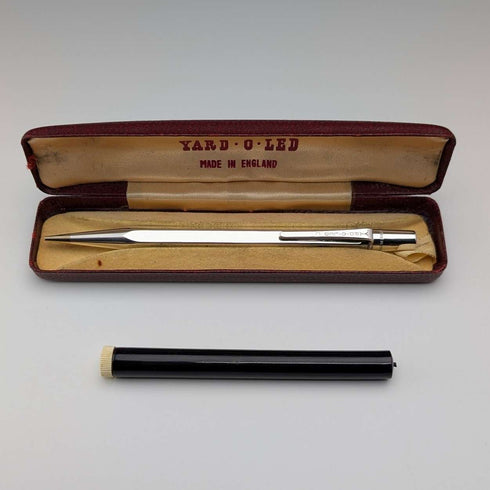 1965 年英國復古 Yard O 紅色純銀六角驅動鉛筆,帶有正品筆芯