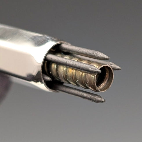 1965年 英国ヴィンテージ ヤード・オ・レッド 純銀製 推進式ペンシル ヘキサゴン 純正替芯付 ケース入