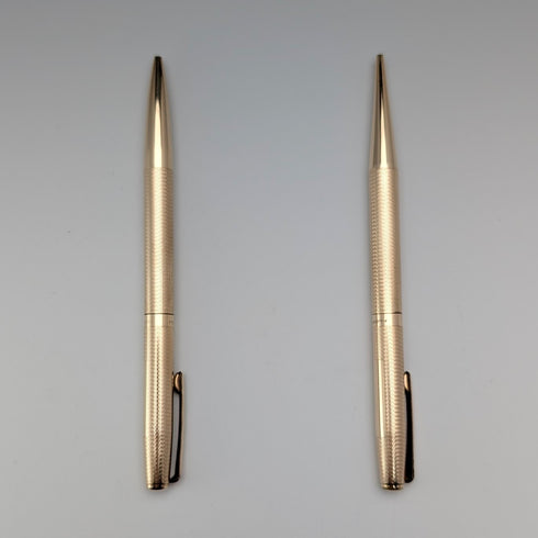 英國復古 Yard O' Red 捲金自動鉛筆和原子筆(附盒子)