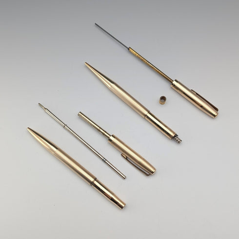 英國復古 Yard O' Red 捲金自動鉛筆和原子筆(附盒子)