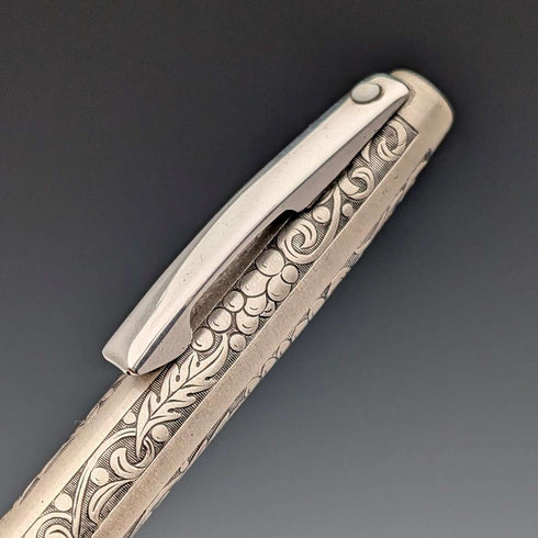 Vintage American Sheaffer sterling silver mechanical pencil and ballpoint pen set in case