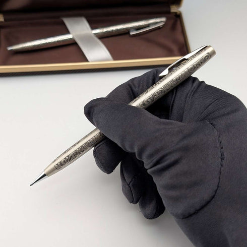 Vintage American Sheaffer sterling silver mechanical pencil and ballpoint pen set in case