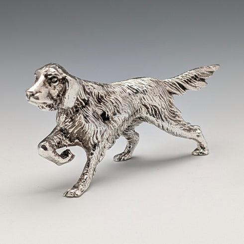 英国CSR Limited 純銀製 アイリッシュ・セッター ミニチュアドッグ フィギュリン
