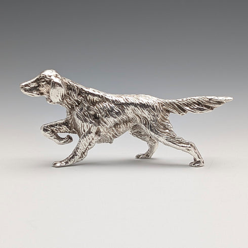 英国CSR Limited 純銀製 アイリッシュ・セッター ミニチュアドッグ フィギュリン