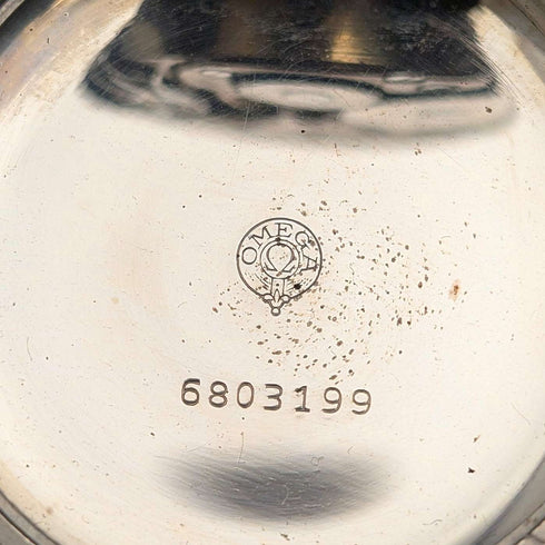 約 1915 年古董歐米茄懷錶直徑 53 毫米鐵路手錶合金錶殼工作狀況良好