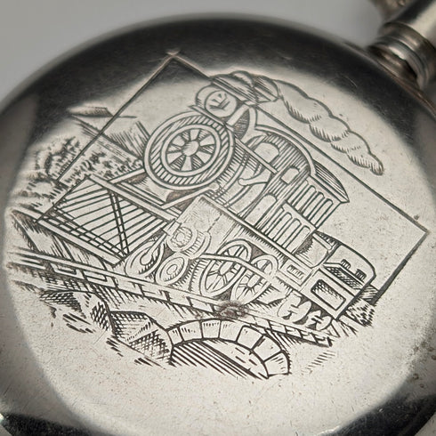 1915年頃 アンティーク オメガ 懐中時計 直径53mm 鉄道時計 合金ケース 動作良好