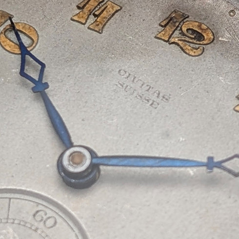 アンティーク スイスCivitas 懐中時計 45mm装飾ケース 動作良好