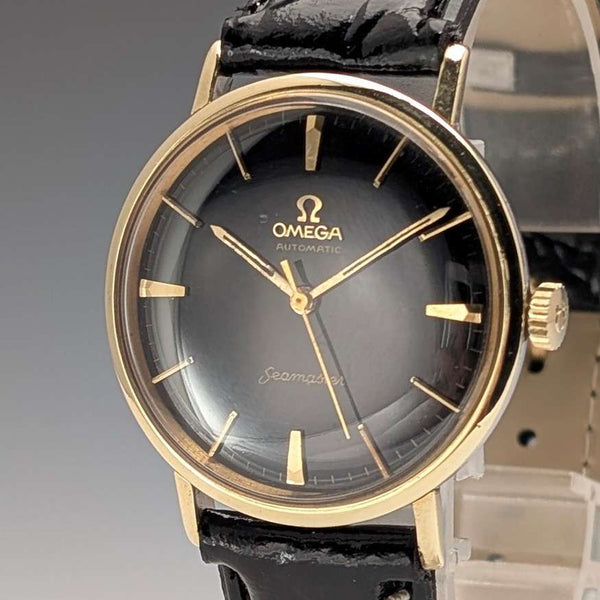 1961 年歐米茄海馬 Ref14765 61 SC 男士自動手錶 Cal552 黑色錶盤 工作狀況良好