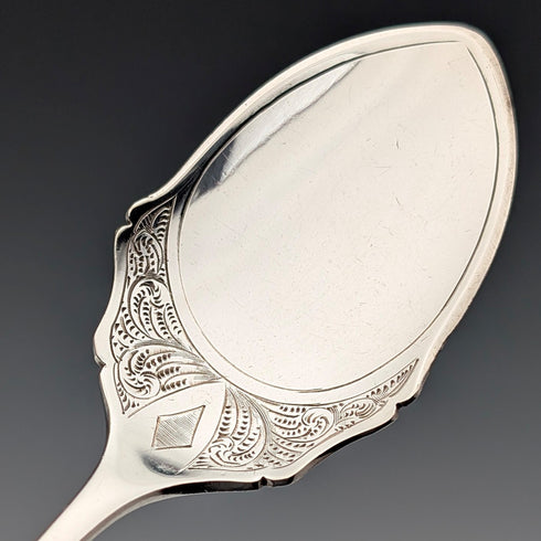 英国アンティーク シルバープレート製 デザートカトラリートリオ Barker Brothers ケース入