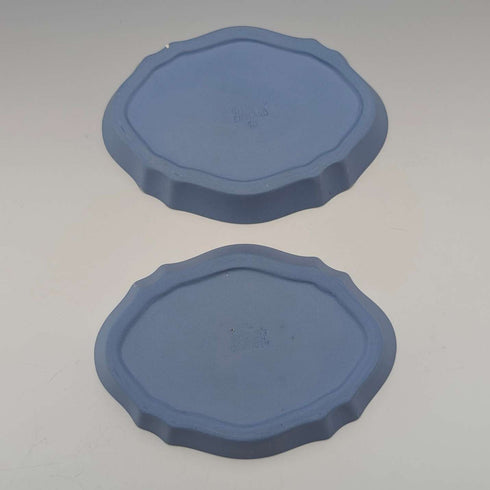 British Vintage Wedgwood Jasperware Pintish Pair, Pale Blue