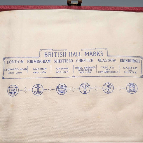 1957 年英國復古多標誌純銀茶匙 x6 共 80 克 Roberts&Belk 盒裝