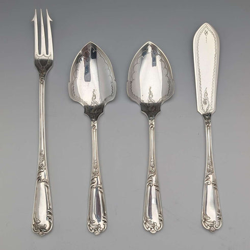 英國古董鍍銀甜點套裝 Mappin&Webb 含盒