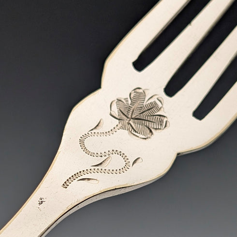 1906年頃 英国アンティーク 純銀ハンドル カトラリー6ペア John Biggin 木箱入り