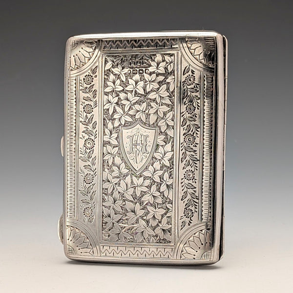 1889 英國古董純銀雙門卡包 73 克 Minshull & Latimer