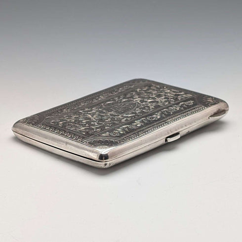 1889年 英国アンティーク 純銀製 両開き型 カードケース 73g Minshull & Latimer