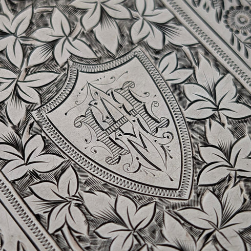 1889 英國古董純銀雙門卡包 73 克 Minshull & Latimer