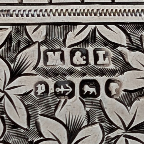 1889 英國古董純銀雙門卡包 73 克 Minshull & Latimer