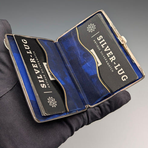 1889 英國古董純銀雙門卡包 73 克 Minshull & Latimer