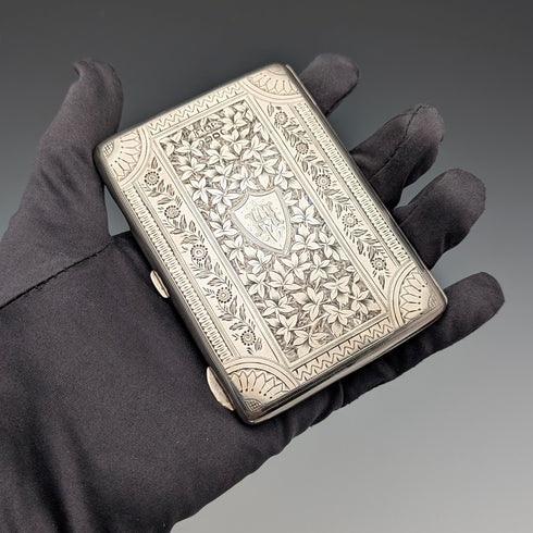 1889 英國古董純銀雙門卡包 73 克 Minshull & Latimer