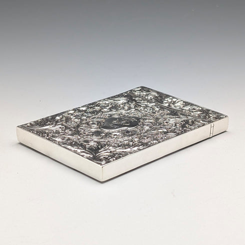 1837年 英国アンティーク 純銀製 カードケース 63g Gervase Wheeler