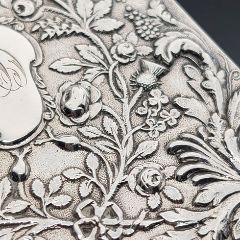 1837年 英国アンティーク 純銀製 カードケース 63g Gervase Wheeler