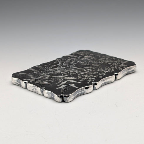 1899年 英国アンティーク 純銀製 カードケース 64g Robert Thornton