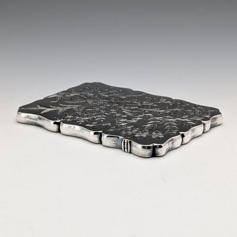 1899年 英国アンティーク 純銀製 カードケース 64g Robert Thornton