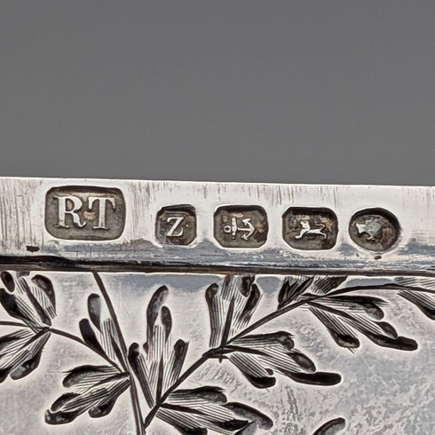 1899年 英国アンティーク 純銀製 カードケース 64g Robert Thornton