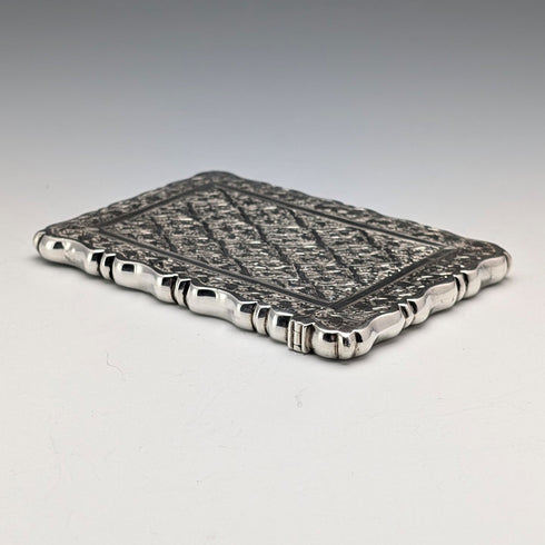 1884年 英国アンティーク 純銀製 カードケース 56g George Unite
