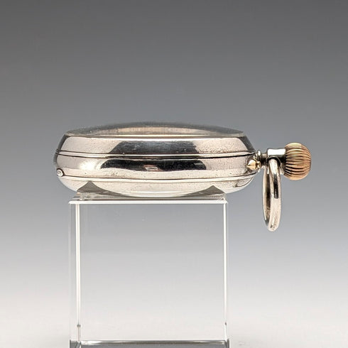 1903 年英國古董約翰貝內特懷錶銀色側開面狀況良好