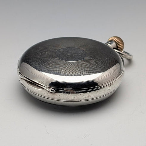 1903 年英國古董約翰貝內特懷錶銀色側開面狀況良好