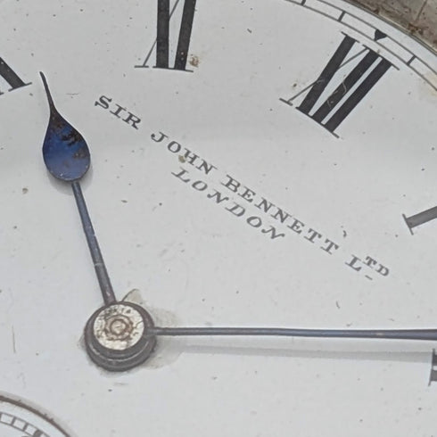 1903 年英國古董約翰貝內特懷錶銀色側開面狀況良好