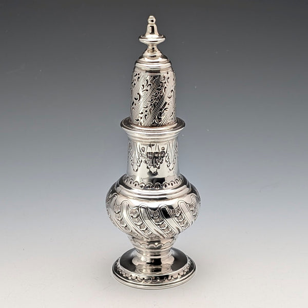 1910 British antique sterling silver sugar shaker 151g Robert Stewart