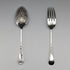 Mid-19th Century British Antique Silver Plated Christening Cutlery Pair in Case by Thomas Wilkinson