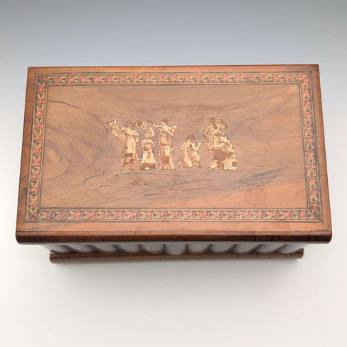英國古董書形木盒和 Mauklin 物品 3 件套